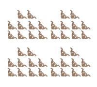 Gvvsjgdbis 40 Pièces Bois Sculpture Décalcomanie Bois Sculpté Moulures Coin Applique Maison Porte Décor Sculpture sur Bois pour Porte Armoire Fenêtres