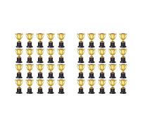 Gvvsjgdbis 40 Pièces Mini Trophées de Tasses en Plastique d'or pour Les Enfants de Fête d'apprentissage Précoce Prix Trophée de Vacances pour Enfants Récompense