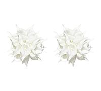 Gvvsjgdbis 40 Pièces Séries Les Fleurs Artificielles de Lis Calla Blanc avec des Matériaux en Latex Doux pour La Décoration de et de La Cuisine