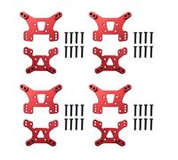 Gvvsjgdbis 4X 144001 Partie et Arrière Tour de Choc Ensemble de Cartes Accessoires de Rechange Pièces pour 144001 1/14 4WD RC Voiture, Rouge