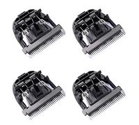 Gvvsjgdbis 4X Couteau En Titane En Céramique Noire pour Chien de Compagnie Tondeuse à Cheveux Lame Tête de Tondeuse pour P2 P3 P6 P9 S1 ZP-295 ZP-293 4