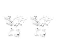 Gvvsjgdbis 4X Façade en MéTal Coupe de Direction Porte-Moyeu C Suspension Ensemble de Bras pour 1/10 Voiture sur TéLécommandéE Pièces de Mise à Niveau CC01 CC-01, 2