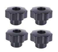 Gvvsjgdbis 4X M10 10mm Dia Filetage noire Plastique etoile Serrage Bouton poignee