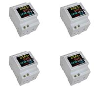 Gvvsjgdbis 4X Moniteur Ca Rail Din 6IN1 40-300V 100A Tension Courant Facteur de Puissance KWH Actif Compteur de Fréquence D'énergie électrique VOLT AMP