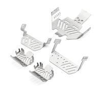 Gvvsjgdbis 5 Pièces TRX4 Châssis en Acier Inoxydable Plaque de Protection, Protection Antidérapante pour 1/10 RC Crawler -4 RC Pièces de Mise à Niveau de Voiture