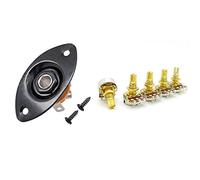 Gvvsjgdbis 6 accessoires de guitare : 1 plaque jack ovale 30 et 5 potentiomètres coniques A500K