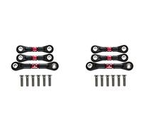 Gvvsjgdbis 6 Pièces Séries Tige de Servo de Biellette de Direction pour TT-02 TT-02T TT02 TT02T 1/10 Accessoires de Pièces de Mise à Niveau de Voiture Télécommandée, Rouge