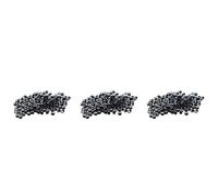 Gvvsjgdbis 600 Pcs Noir 5mm Silicone Double Micro-Anneau Perles pour I Stick Extension de Cheveux Installation et Plumes