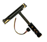 Gvvsjgdbis 64Gbps PCIe 4.0 X4 90 degrés PCI-E 16X vers M2 M.2 pour NVME SSD Riser Cable Gen4/3 GPU Carte mère Extender Es CPU