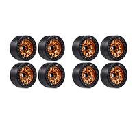 Gvvsjgdbis 8 Pièces 1.9 Jante de Moyeu de Roue en Métal Verrouillage pour 1/10 Télécommandée Crawler Axial SCX10 90046 AXI03007 TRX4 RedCat D90, Orange
