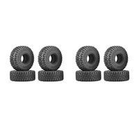 Gvvsjgdbis 8 Pièces 120 MM 1.9 Pneus en Caoutchouc Pneus de Roue pour 1/10 Voiture sur Télécommandée Axial SCX10 90046 AXI03007 TRX4 D90 CC01