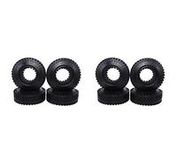 Gvvsjgdbis 8 Pièces Séries Télécommande 1:10 Crawler Pneu Beadlock Wheels Pneu de Roue en Caoutchouc de 1,9 Pouces Pneu 98 mm pour Télécommande Voiture Camion Axial SCX10
