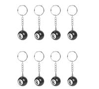 Gvvsjgdbis 8 x Porte-Cles de Billard Porte-Cles Chanceux No. 8