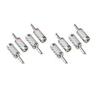 Gvvsjgdbis 8PCS Fiches Banane HiFi DIY Fibre de ÉLectrique Haut-Parleur Câble Banane Connecteur Fiche Blanc