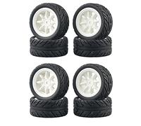 Gvvsjgdbis 8Pcs Roue de Pneu en Caoutchouc pour SG1603 SG1604 SG1605 UD1601 UD1602 UD1603 UD1604 1/16 Pièces de Mise à Niveau de Voiture RC,1
