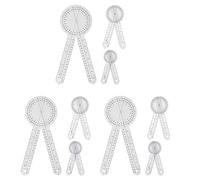Gvvsjgdbis 9 pièces Goniomètre 15/20/30,5 cm Outil d'ergothérapie Rapporteur Outil Mesure Angle Règle 360 Degrés Universelle
