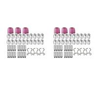 Gvvsjgdbis 92 Pièces Séries pour -55-60 WSD-60 de Consommables de Coupeur AU Plasma Buses de Pointe de Torche de Découpe AU Plasma électrodes Capuchon de Bouclier 1.0mm