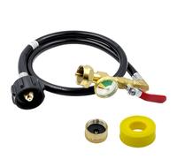 Gvvsjgdbis Adaptateur de réservoir de propane pour réservoirs de 0,5 kg, tuyau adaptateur de recharge de propane amélioré, tuyau d'extension de propane de 1,2 m/122 cm