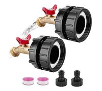 Gvvsjgdbis Adaptateur de tuyau rapide de 6,1 cm, adaptateur à filetage fin pour 275 à 330 gallons, entrée NPT mâle de 1,27 cm