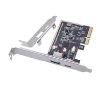 Gvvsjgdbis Adaptateur PCIE USB 3.2 GEN2 10G + Type C 10G Adaptateur PCI Express X4 Extension Carte Riser ASM1142 Chip Controller pour Bureau