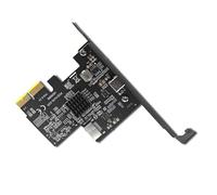 Gvvsjgdbis Add on Cards Adaptateur PCI Express X2 vers Type-E + Type-C Carte d'extension USB3.2 GEN2 10 Gbit/s Puce ASM3142 PCI-E vers USB-C