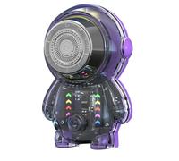 Gvvsjgdbis Astronaut Mini Rasoir électrique portable USB pour homme avec lumière RVB