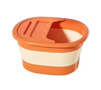 Gvvsjgdbis Bain de pieds pliable avec masseur de pieds pour aider à dormir, spa pour les pieds, baignoire apaisante orange, facile à utiliser