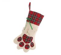 Gvvsjgdbis Bas de Noël Bas à Motif Pattes d'animaux Bas Suspendus pour Cheminée pour Animaux de Compagnie et Décoration de Noël Une Installation Facile et Facile à Utiliser