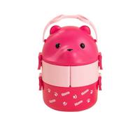 Gvvsjgdbis Boîte à bento empilable portable anti-fuite de style japonais double couche Rose