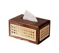 Gvvsjgdbis Boîte à mouchoirs en rotin massif, tiroir en rotin de haute qualité, maison, chambre à coucher, salon, table basse, tiroir en papier, durable, installation facile, facile à utiliser