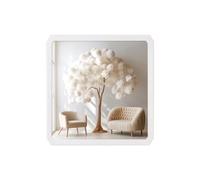 Gvvsjgdbis Boîte de rangement murale épaisse et imperméable pour salle de bain - Pliable - Sans perçage - Arbre et siège