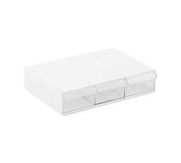 Gvvsjgdbis Boîte de rangement pour bureau, tiroir, bureau d'étudiant, ligne de données, boîte de rangement pour fournitures de bureau, courte, durable, transparent