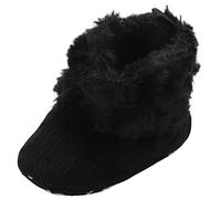 Gvvsjgdbis Bottes De Neige Pour Fille Enfant Bambin Chaussures Berceau Chaussure Pour Apprendre a Marcher a Semelle Souple (0~6 Mois Longueur:4.3 Pouces Us:2.5, Noir)