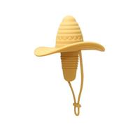 Gvvsjgdbis Bouchon de bouteille de vin en silicone en forme de cylindre - Design chapeau de cowboy pour les fêtes et un usage domestique, couleur blé