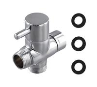 Gvvsjgdbis Bras de douche en laiton et métal - Vanne de dérivation - Séparateur d'eau à 3 voies - 20 mm - Adaptateur en T pour pommeau de douche à main
