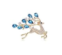 Gvvsjgdbis Broches de Cerf Broche de Faon en Cristal Femmes Broche Animal Mignon Broche de Mode Cadeau Broches Exquises