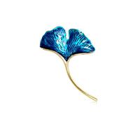 Gvvsjgdbis Broches RéTro éLéGantes en Feuille de Ginkgo pour Femmes Broches de Fleur de FêTe de Mariage Pin Fashion Bijouterie A