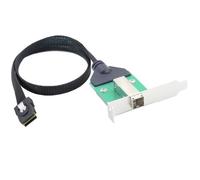 Gvvsjgdbis Câble adaptateur de serveur de données externe Mini SAS HD SFF-8644 femelle vers mini SAS SFF-8087 36P mâle