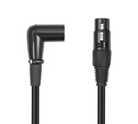 Gvvsjgdbis Câble audio XLR à angle droit mâle vers femelle à 3 broches pour instruments de musique