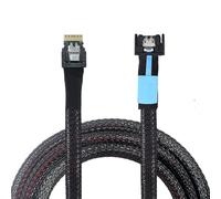 Gvvsjgdbis Câble tressé Gen5 MCIO Slimline SFF-8654 4i vers SFF-8654 4i pour câble de connexion de serveur