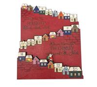 Gvvsjgdbis Calendrier en Bois pour Cadeaux de Vacances, Décoration, Ensemble de Compte à Rebours, Calendrier D'Arrivée en Bois