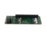 Gvvsjgdbis Carte adaptateur PCIe 5.0 X16 vers MCIO 8i 2 ports SFF8654 X8 vers PCIe X16 Slot Riser PCIe 5.0