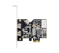 Gvvsjgdbis Carte contrôleur PCI Express PCI-E X1 vers 3 ports 1394B pour caméra FireWire 800 IEEE 1394 B 2+1