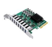 Gvvsjgdbis Carte d'extension PCI Express 8 ports USB 3.0 PCI-E X4 USB 3.0 Carte USB 3.0 6 Gbps pour PC de bureau