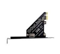 Gvvsjgdbis Carte d'extension PCIe 4.0 X1 vers Oculink SFF8611/8612 vers SFF-8639 U.2 SSD pour carte graphique externe pour Win/Linux