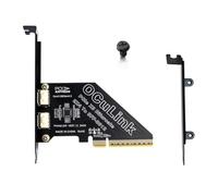 Gvvsjgdbis Carte d'extension PCIe4.0 X8 vers 2 ports SFF8611 et 8612 Oculink vers SFF-8639 U.2 SSD pour carte graphique externe pour Win/Linux