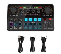 Gvvsjgd arte son H500 - Diffusion en direct - 12 tonalités électroniques - Carte son audio pour voiture sonore - Changeur de voix pour téléphone portable et ordinateur