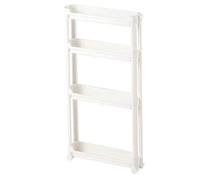 Gvvsjgdbis Chariot de rangement fin pour salle de bain - Chariot à étagères étroites pour toilettes, organisateur de couture de porte, accessoire de salle de bain peu encombrant