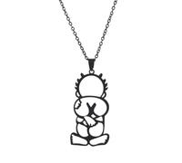 Gvvsjgdbis Collier de Dos Noir Palestine pour Garçon, Pendentif, Tendance de Luxe, Cadeau pour Femmes et