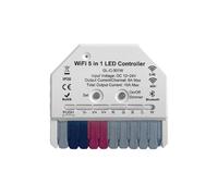 Gvvsjgdbis Contrôleur de bande lumineuse LED WiFi 5 en 1, application Tuya, voix et télécommande 2,4 G prise en charge idéale pour l'éclairage de la maison
